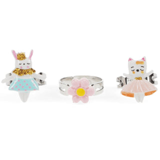 Rex London Bunny, Cat and Flower Rings