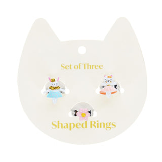 Rex London Bunny, Cat and Flower Rings