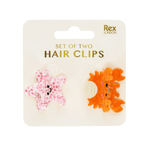 Rex London Mini Hair Claw Clips - Sea Creatures