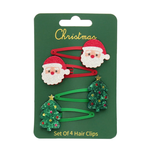 Rex London Glitter Hair Clips - Christmas