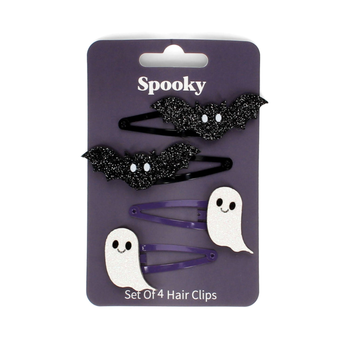 Glitter Hair Clips Spooky