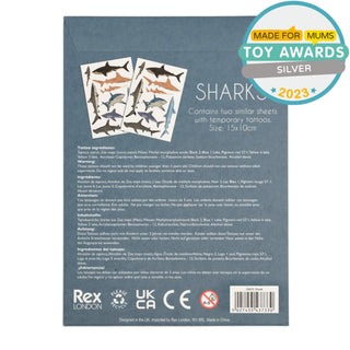 Rex London Temporary Tattoos - Shark