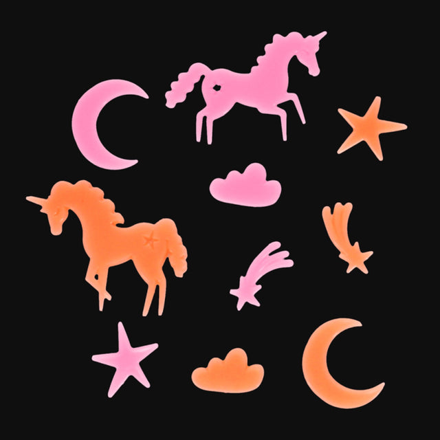Rex London Glow in the Dark Stick-On Shapes - Unicorn