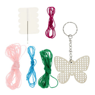 Rex London Stitch Your Own Wooden Keyring - Butterfly