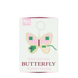 Rex London Stitch Your Own Wooden Keyring - Butterfly