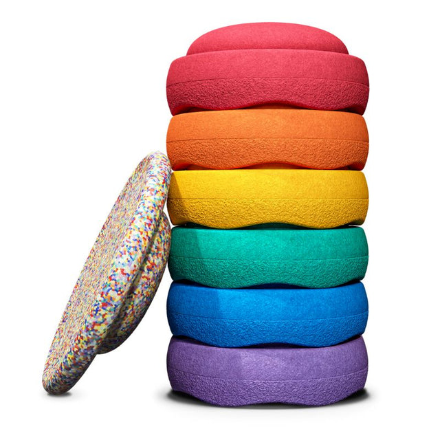 Stapelstein Stepping Stones - Rainbow Classic 6+1 Set