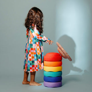 Stapelstein Stepping Stones - Rainbow Classic 6+1 Set