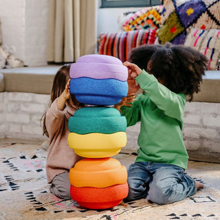 Stapelstein Stepping Stones - Rainbow Classic 6+1 Set