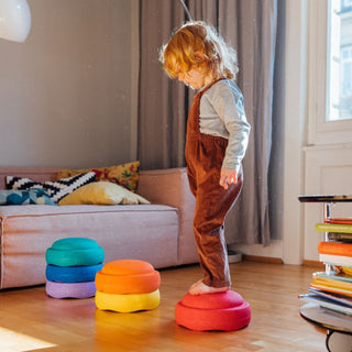 Stapelstein Stepping Stones - Rainbow Classic Set Of 6