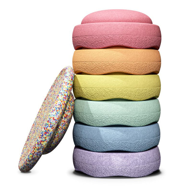 Stapelstein Stepping Stones - Pastel 6+1 Set