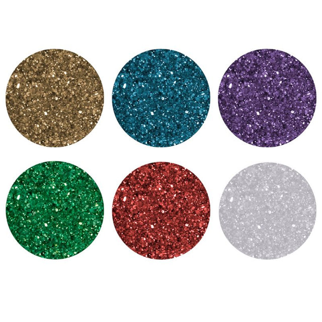 Rainbow Eco Play Sparkle Glitter Craft Sand Shakers 6 Pack