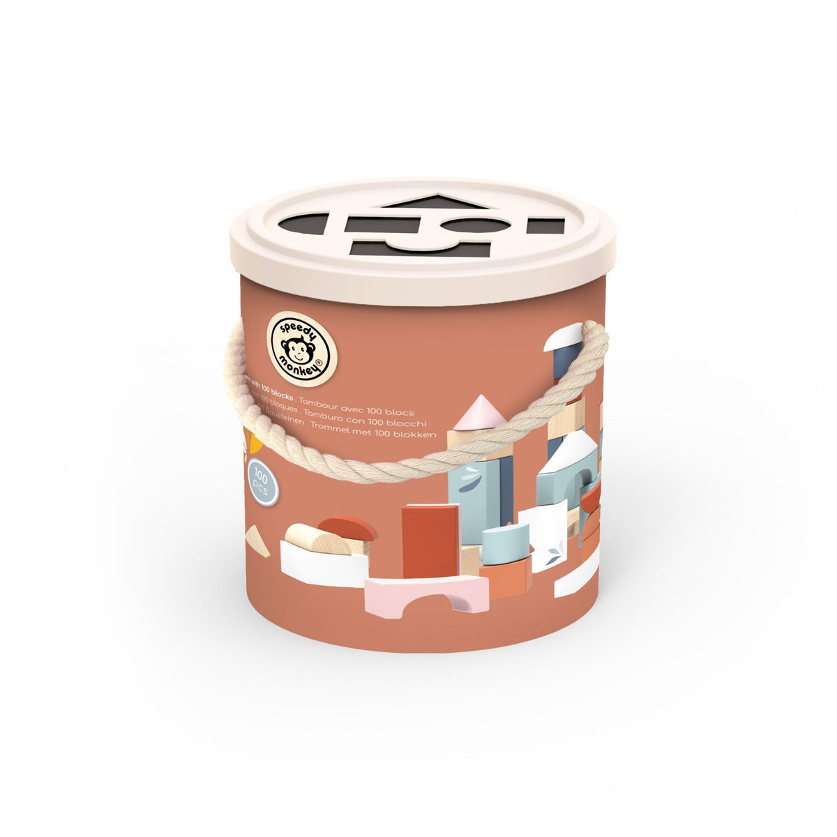 Speedy Monkey Drum with 100 Blocks & Shape Sorter