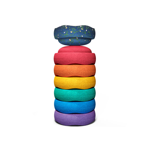 Stapelstein Spring Special Mini Rainbow Classic - Set of 7
