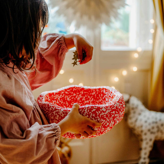 Stapelstein Christmas Stepping Stone - Red & Blush