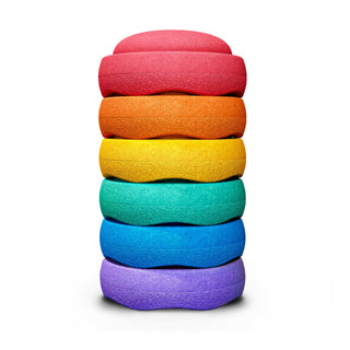 Stapelstein Stepping Stones - Rainbow Classic Set Of 6