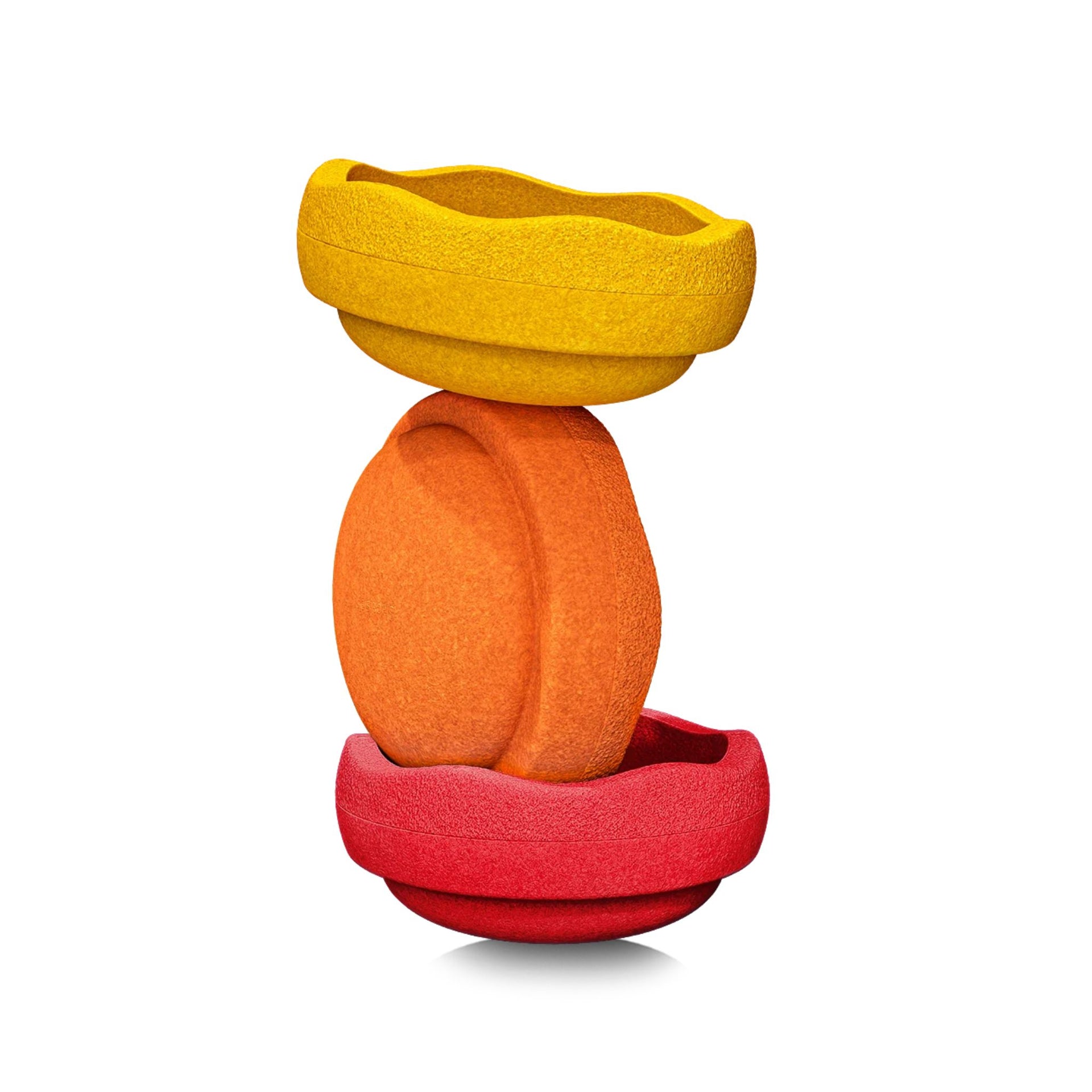 Stapelstein Stepping Stones - Warm Rainbow Set of 3