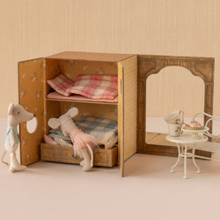 Maileg Little Sister And Brother Ballet Mice In Dance Studio