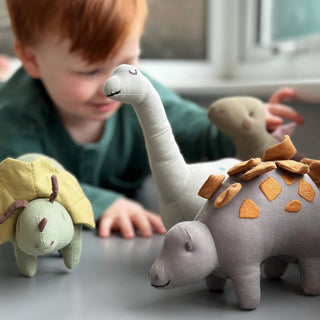 ThreadBear Steggy Linen Dinosaur Toy