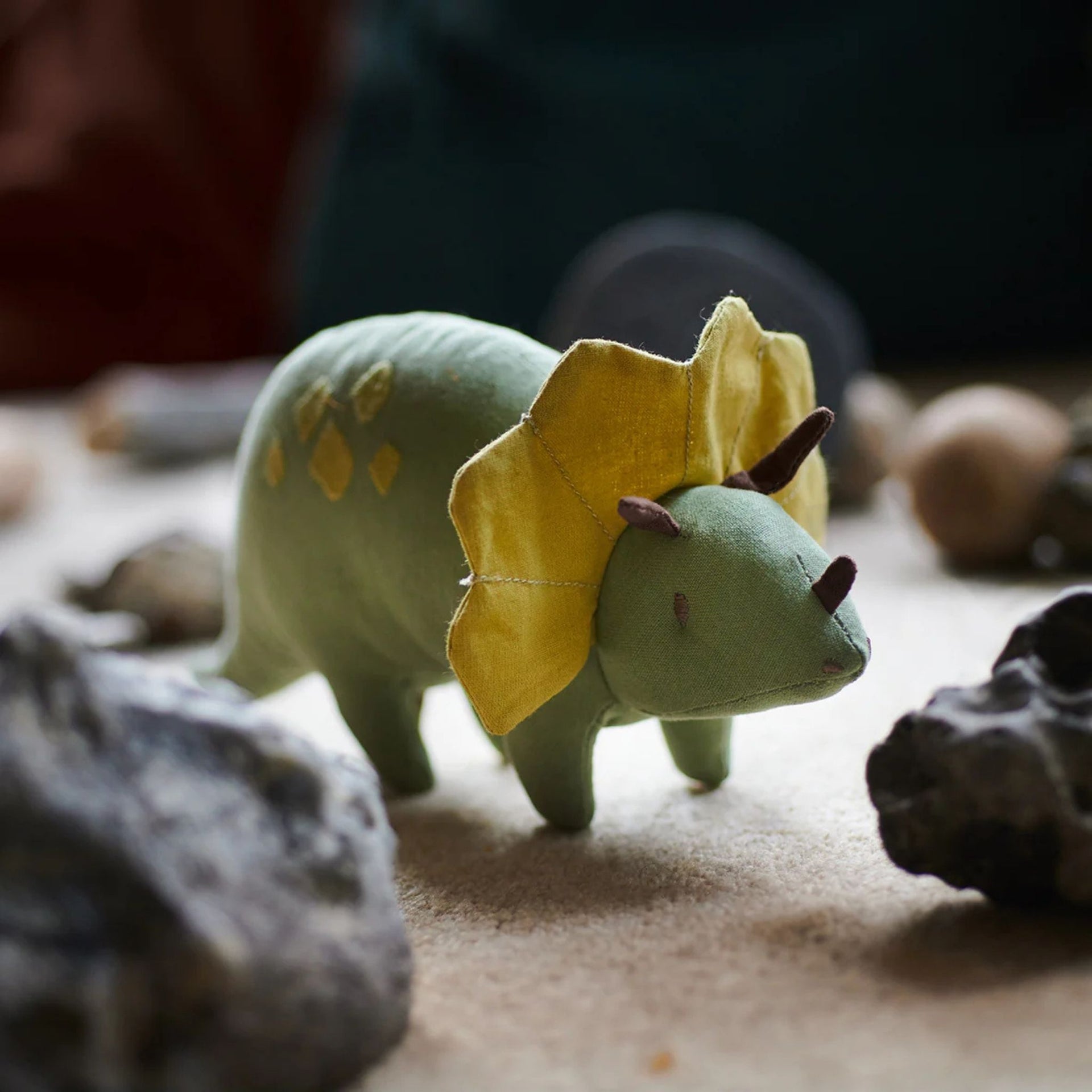 ThreadBear Trike Linen Dinosaur Toy