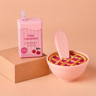 Tiny Harlow Tiny Tummies Cherry Pie Bowl & Cherry Juice Box Set