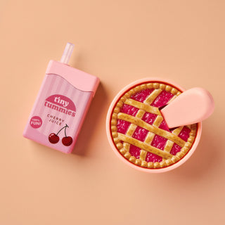 Tiny Harlow Tiny Tummies Cherry Pie Bowl & Cherry Juice Box Set
