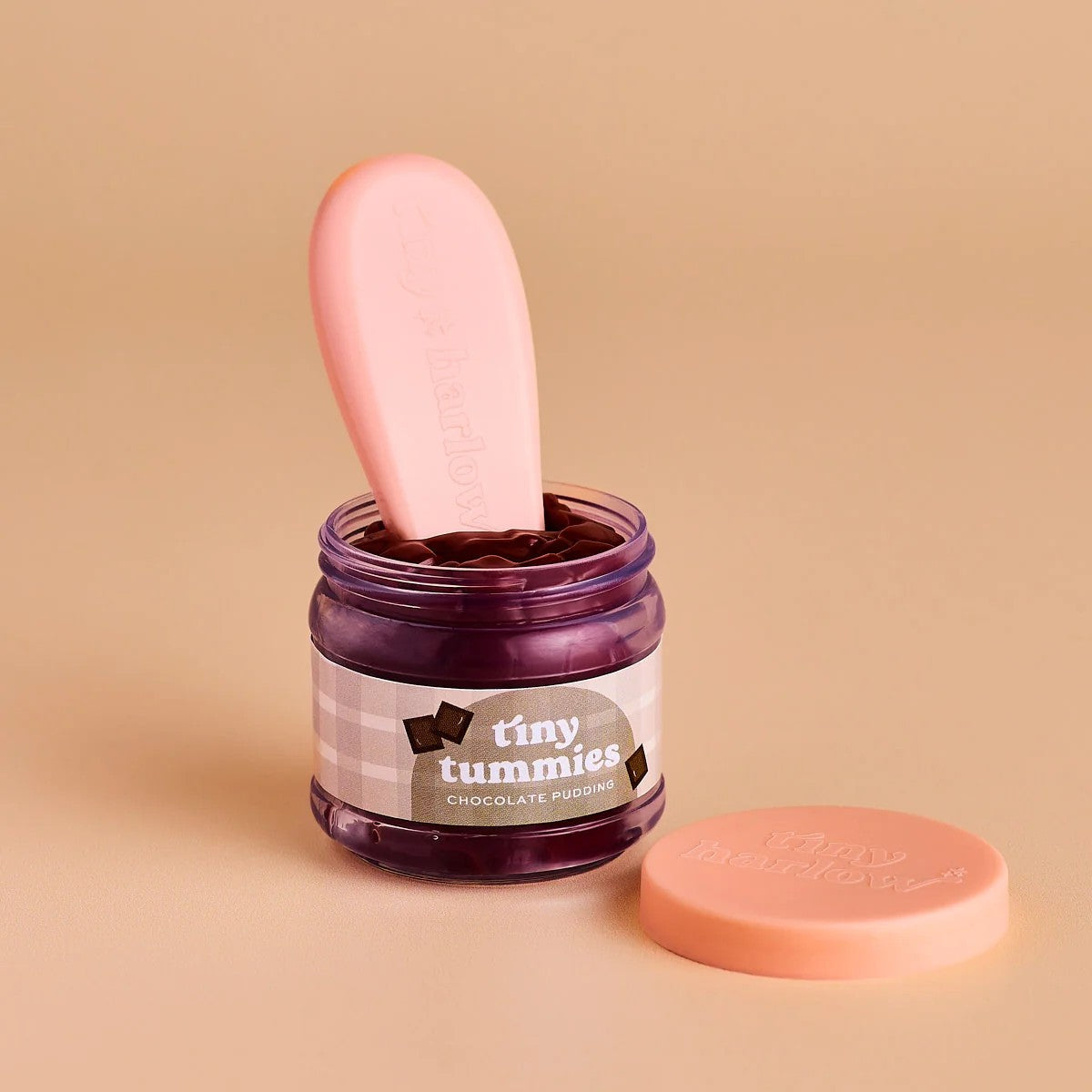 Tiny Harlow Tiny Tummies Chocolate Pudding Food Jar & Spoon Set