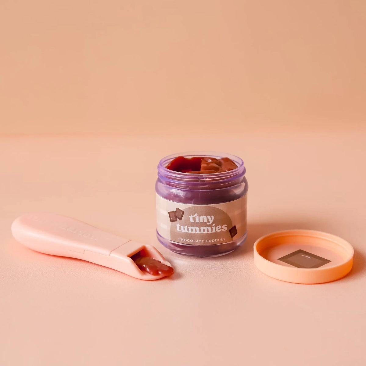 Tiny Harlow Tiny Tummies Chocolate Pudding Food Jar & Spoon Set
