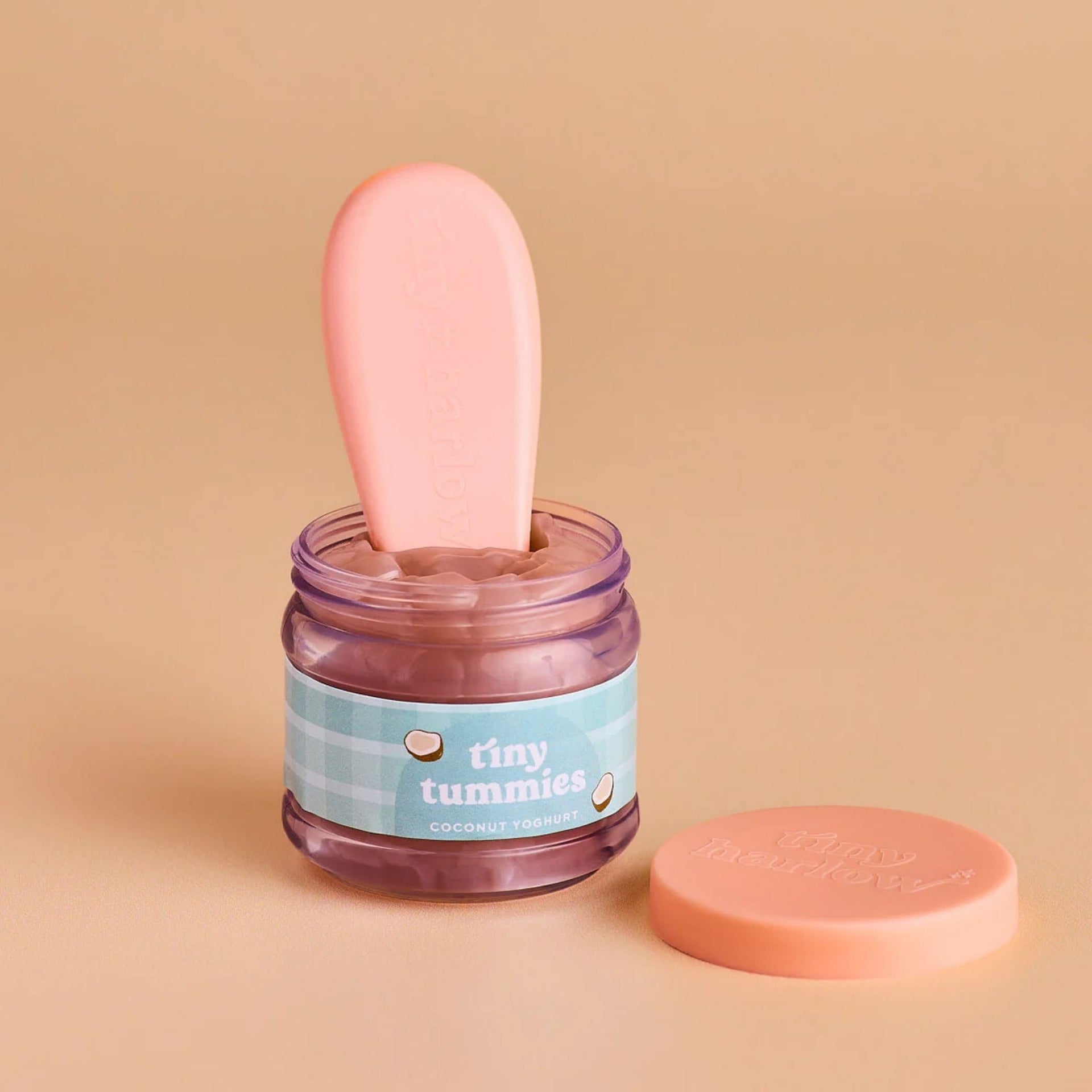 Tiny Harlow Tiny Tummies Coconut Yogurt Jar & Spoon Set