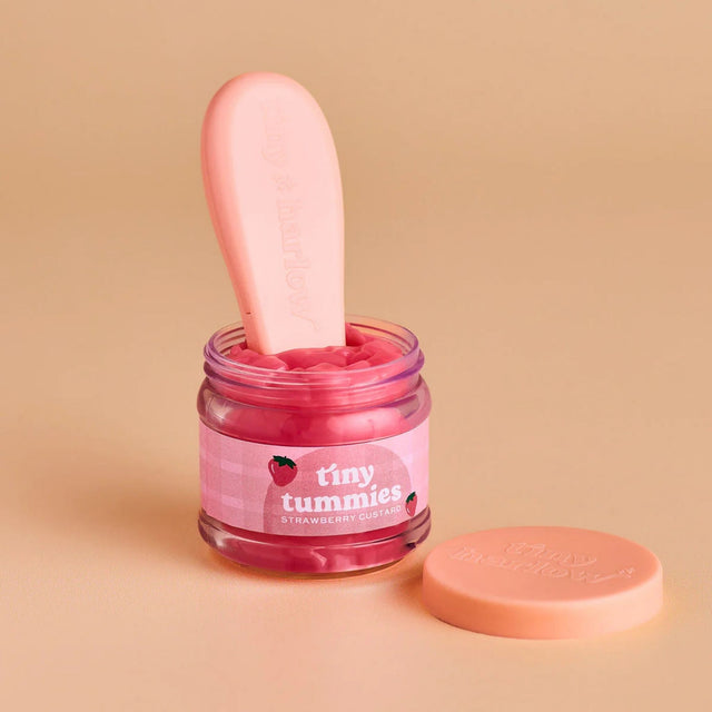 Tiny Harlow Tiny Tummies Strawberry Custard Food Jar & Spoon Set