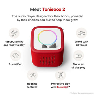 Tonies Toniebox 2 Starter Set - Sunset Red
