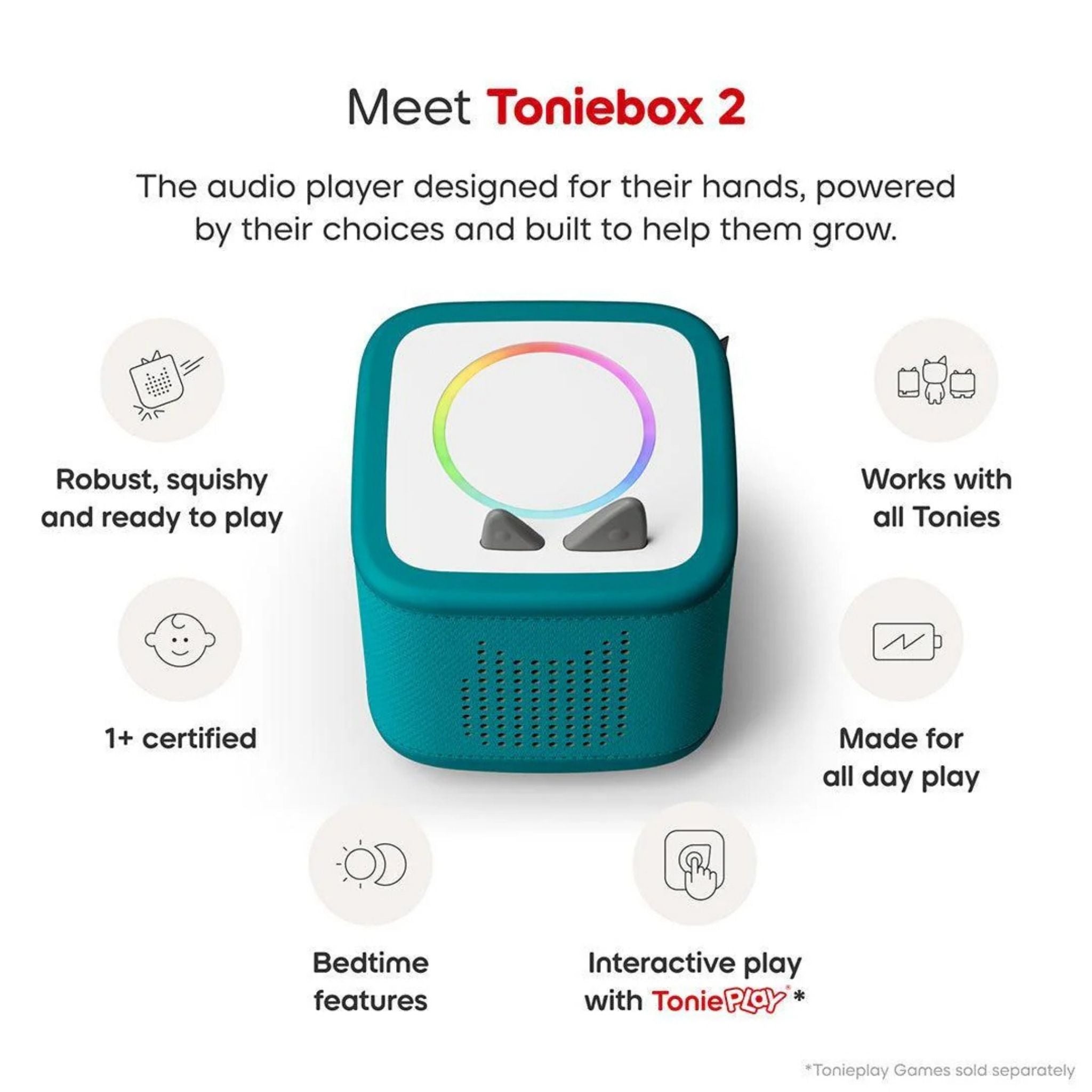 Tonies Toniebox 2 Starter Set - Tropical Teal | The Kid Collective