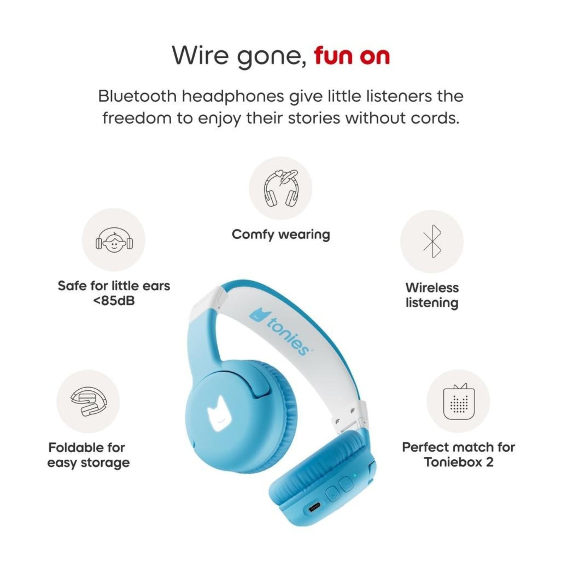 Tonies Bluetooth Headphones - Sky Blue