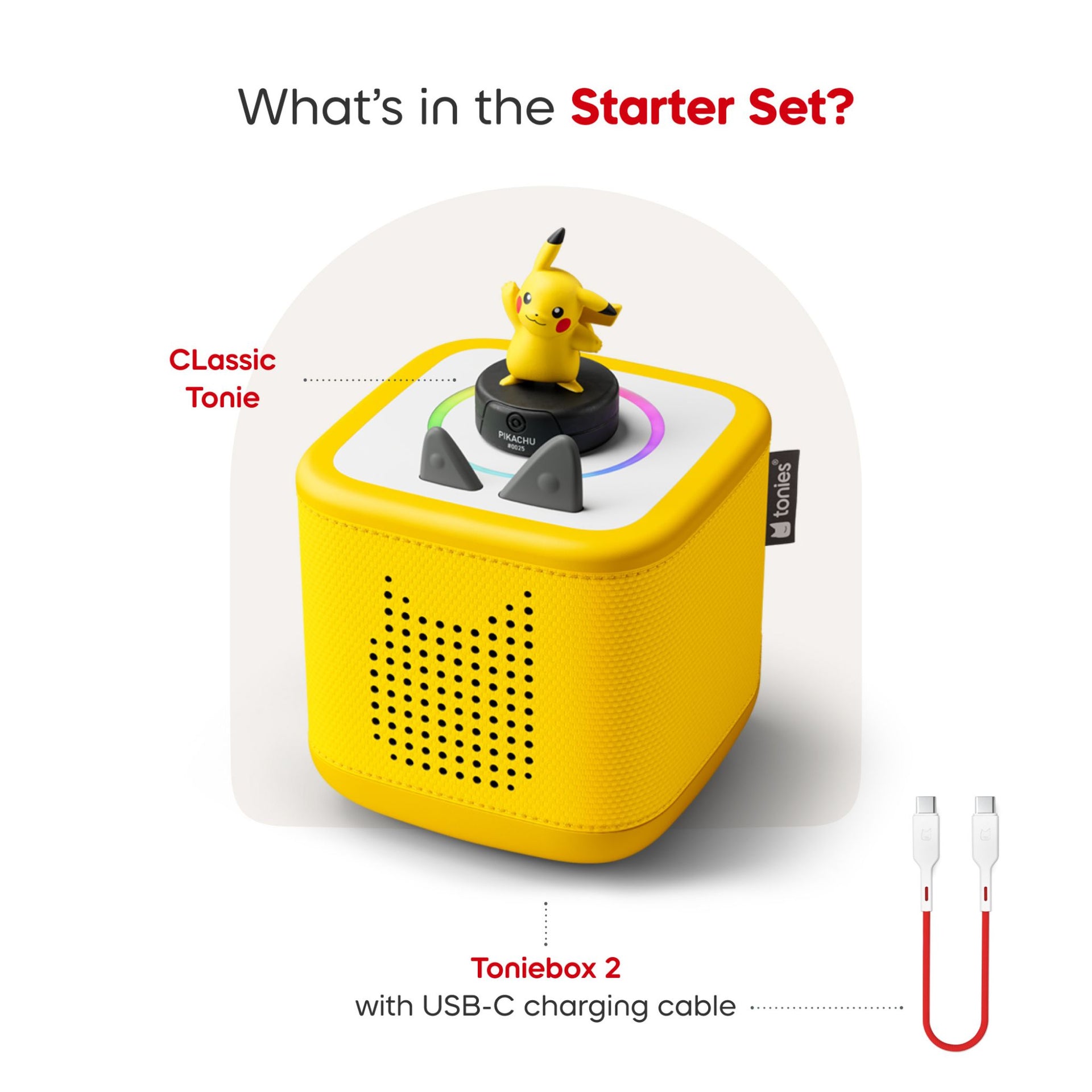 Tonies Toniebox 2 Pikachu Starter Set - Lightning Yellow