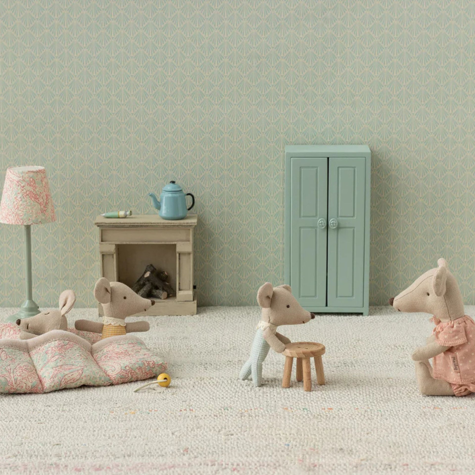 Maileg Triplets Baby Mice in Matchbox - Checker