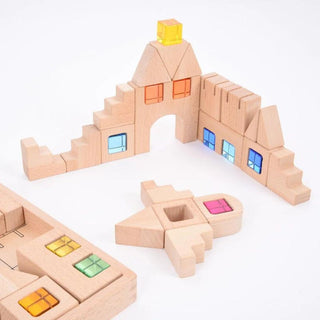 TickiT Wooden Building Gem Blocks