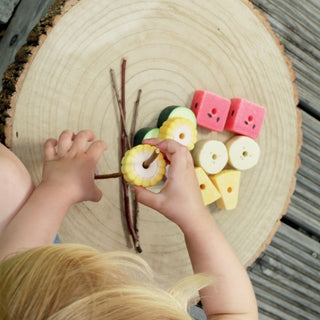 Yellow Door Sensory Play Stones - Threading Kebabs
