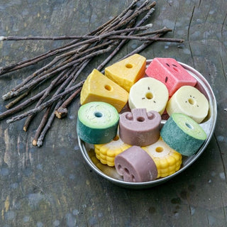 Yellow Door Sensory Play Stones - Threading Kebabs