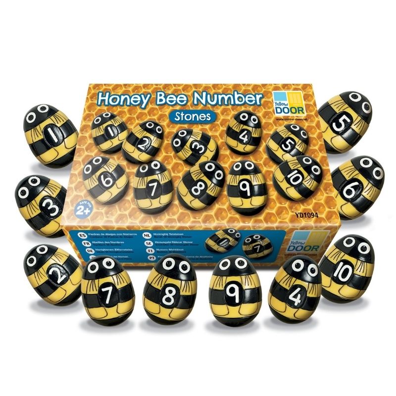 Honey Bee Number Stones