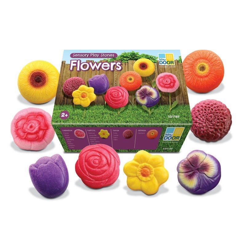 Sensory Play Stones Flowers