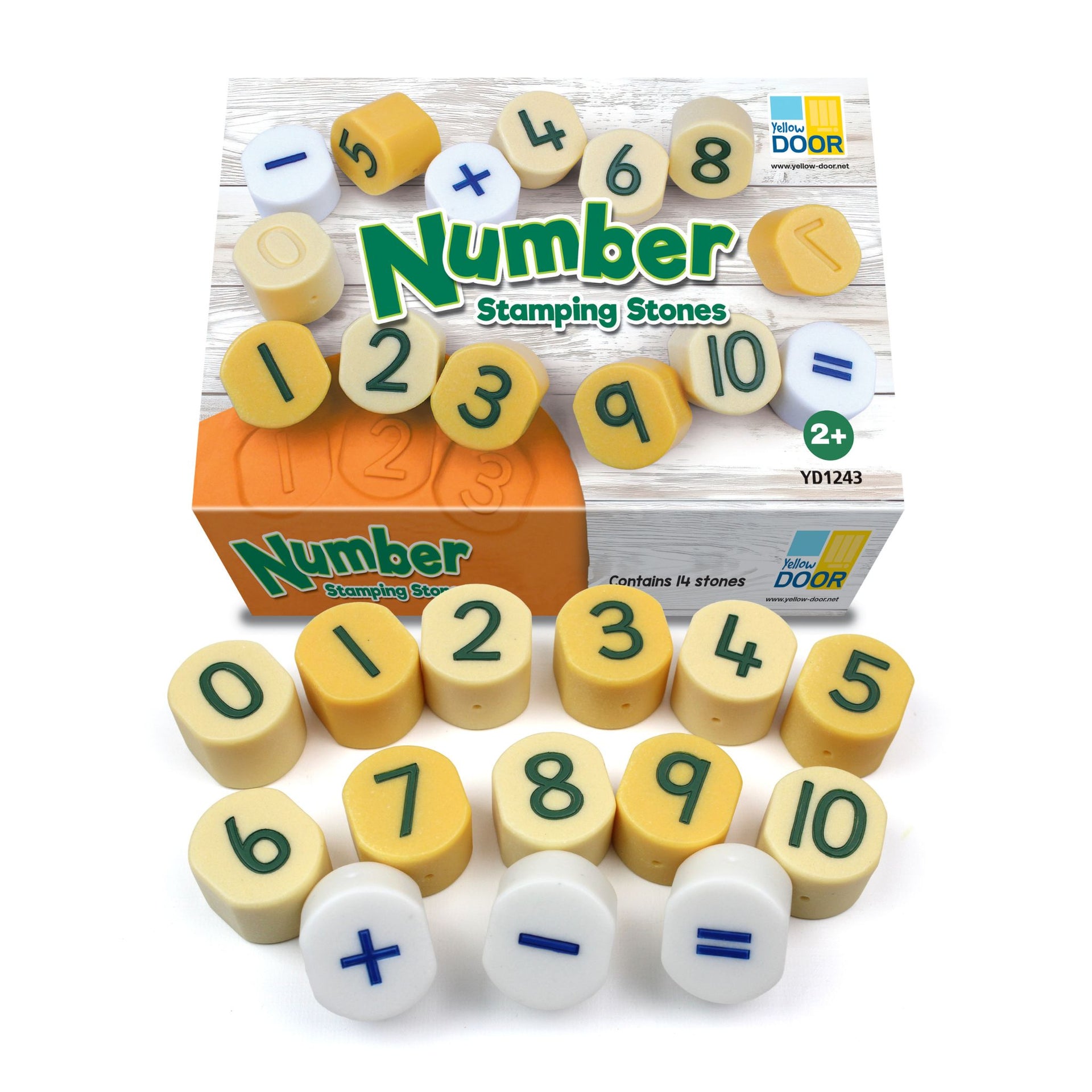 Yellow Door Number Stamping Stones