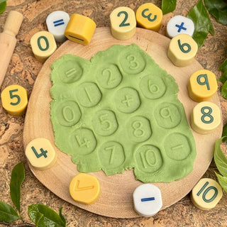 Yellow Door Number Stamping Stones