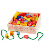 Bigjigs Wooden Lacing Beads Crate