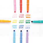 Ooly Confetti Stamp Double-Ended Markers - Set of 9