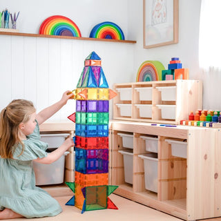 Connetix Magnetic Tiles 102 Piece Rainbow Creative Pack
