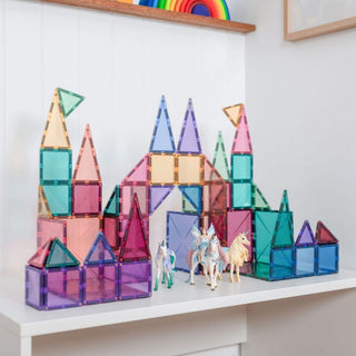 Connetix Magnetic Tiles 64 Piece Pastel Starter Pack