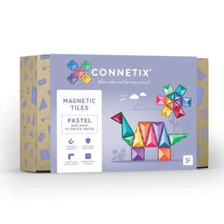 Connetix Magnetic Tiles 32 Piece Pastel Mini Pack