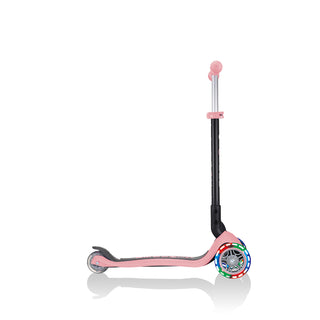 Globber Go Up Foldable Scooter With Lights - Pastel Pink