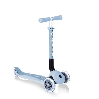 Globber Junior Foldable Lights Ecologic Scooter - Blueberry