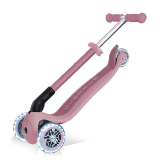 Globber Junior Foldable Lights Ecologic Scooter - Berry