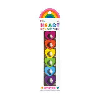 Ooly Heart Ring Crayons - Set of 6